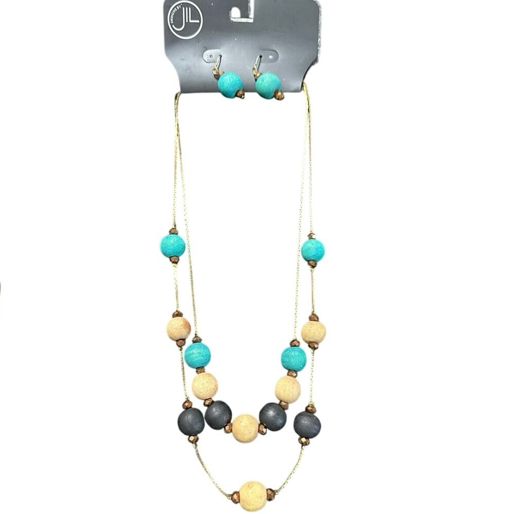 Necklace with matching earing. designed by Jil, originally $14.98  18” & 20”
